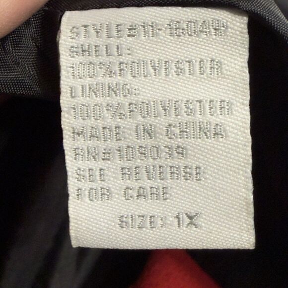 Dressbarn Woman XL Blazer Jacket w/ 2 Large Buttons Red & Black Polyester - Picture 10 of 10